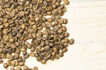 Coffee beans closeup background 