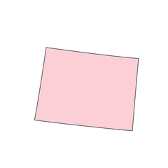 Wyoming map isolated on white background silhouette. Wyoming USA state