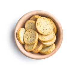 Crusty bread bruschetta.