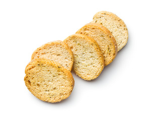 Crusty bread bruschetta.