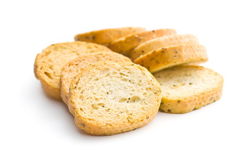 Crusty bread bruschetta.