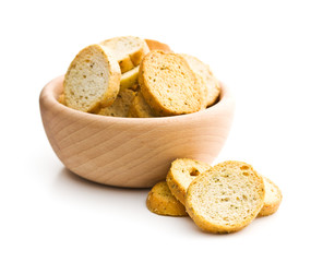 Crusty bread bruschetta.