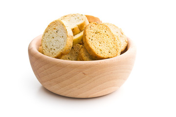 Crusty bread bruschetta.