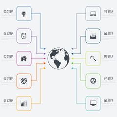 Infographic design template 10 options