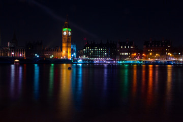 Big Ben Colourful Lights