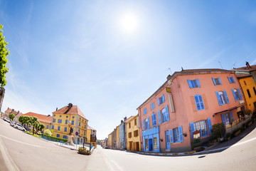 Champlitte cityscape at sunny day, France