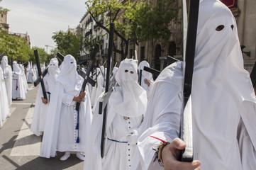 Penitents of the brotherhood of "La Paz"