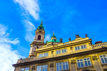 Fototapeta na wymiar St. Nicolas Church in Mala Strana district of Prague