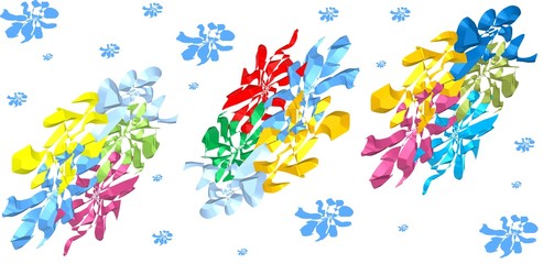 Fototapeta premium 3d Abstract Flowers
