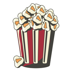 Pop corn bucket icon