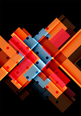 Color arrows on black background