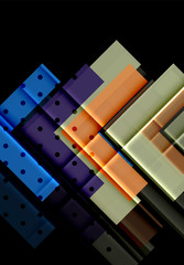 Color arrows on black background