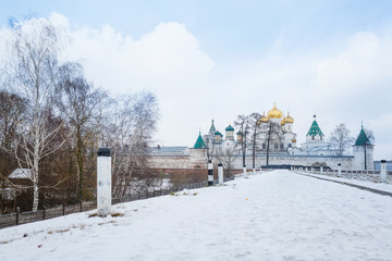 Fototapeta premium Kostroma, Russia - January, 5, 2017: Ipatievsky monastery in Kostroma, Russia in winter