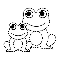 Obraz premium frogs cute animal sitting cartoon