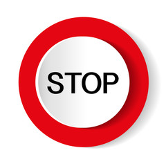 Stop vector icon.Glossy stop sign button for web applications. vector format
