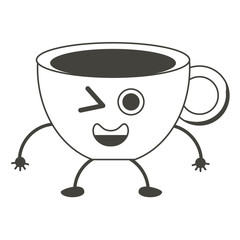 Kawaii coffee mug icon