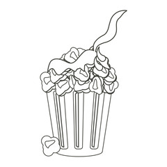 Pop corn bucket icon
