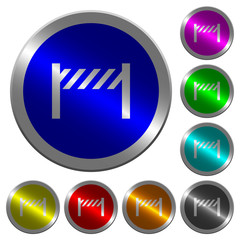 Road closure fence luminous coin-like round color buttons