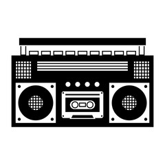 retro stereo cassette player music recorder