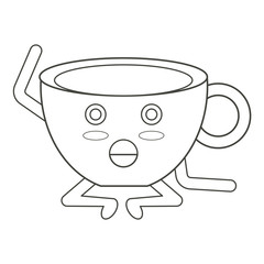 Kawaii coffee mug icon