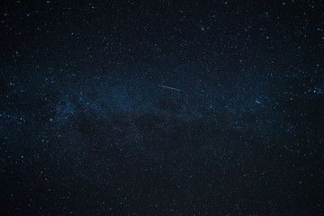 Fototapeta na wymiar A shooting star flying across the Milky Way. 