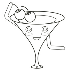 Kawaii cocktail drink 