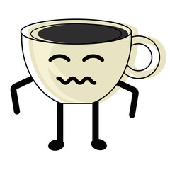 Kawaii coffee mug icon