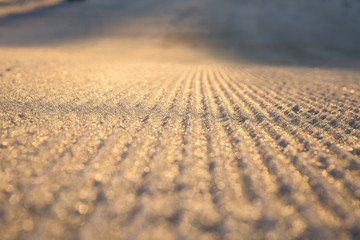 Flouted and ready snow for skiing