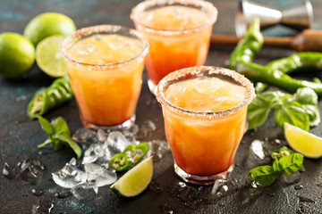 Tequila sunrise margarita