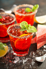 Citrus watermelon and basil margarita