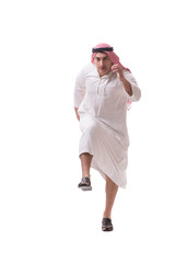 Arab businessman isolated on white background