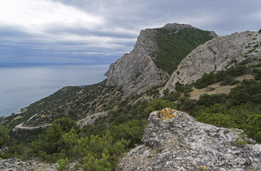 Mountains on the Black Sea coast, Crimea.