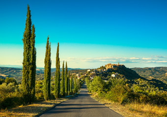 Fototapeta premium Tuscany, Montegiovi village. Monte Amiata, Grosseto, Italy
