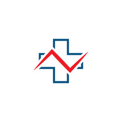 Healthcare cross logo design concept vector