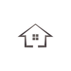 Simple house real estate logo template vector