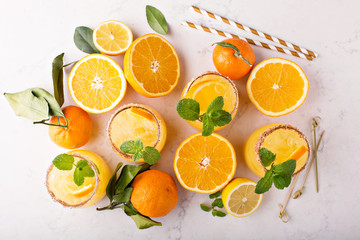 Fototapeta na wymiar Orange and lemon margarita cocktail