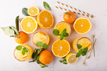 Orange and lemon margarita cocktail