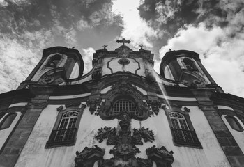 Historic church in Ouro Preto, Minas Gerais, Brazil