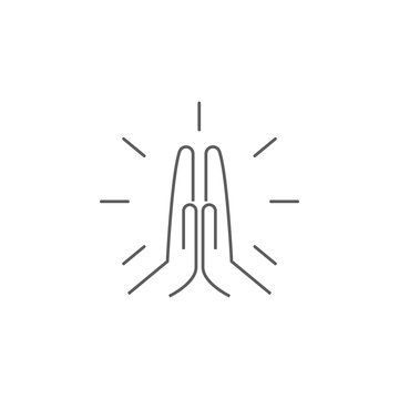 recommend clip art: pleading hands icon. Elements of religious signs icon for concept and web apps. Illustration  icon for website design and development, app development. Premium icon