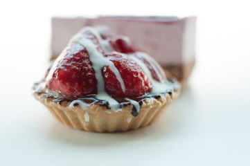 Dulce de fresas delicioso color rojo