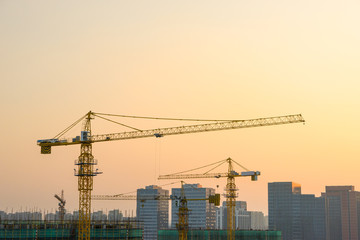 Fototapeta premium construction site in modern city
