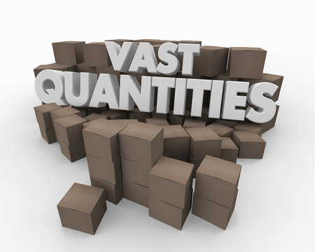 Vast Quantities Large Amount Inventory Boxes 3d Illustration