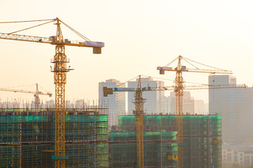 construction site in modern city