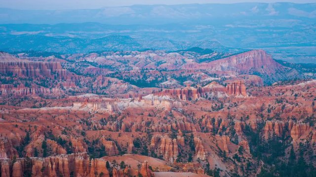 Spectacular view at the cliffs. Amazing mountain landscape. Breathtaking view of the canyon. Bryce Canyon National Park. Utah. USA. 4K, 3840*2160, high bit rate, UHD