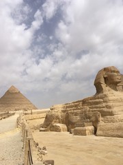 Sphinx  .Great  Pyramids  . Giza .Egypt