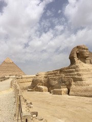 Sphinx  .Great  Pyramids  . Giza .Egypt