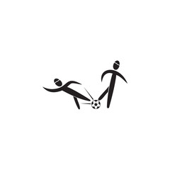 tackle in soccer icon. Element of figures of sportsman icon. Premium quality graphic design icon. Signs, symbols collection icon for websites, web design, mobile app