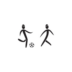 Fototapeta na wymiar soccer game icon. Element of figures of sportsman icon. Premium quality graphic design icon. Signs, symbols collection icon for websites, web design, mobile app