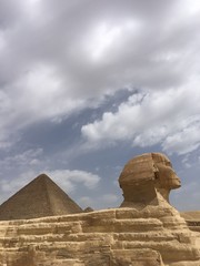 Sphinx  .Great  Pyramids  . Giza .Egypt