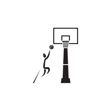 basketball player throws the ball into the basket icon. Element of figures of sportsman icon. Premium quality graphic design icon. Signs, symbols collection icon for websites